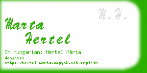 marta hertel business card