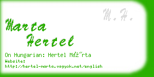 marta hertel business card